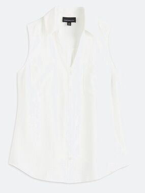 NWT Fortune + Ivy sleeveless white blouse